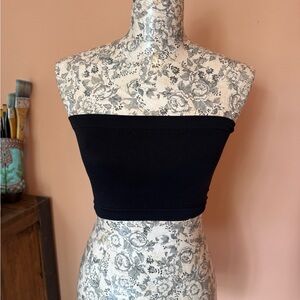 Black Strapless Tube Top